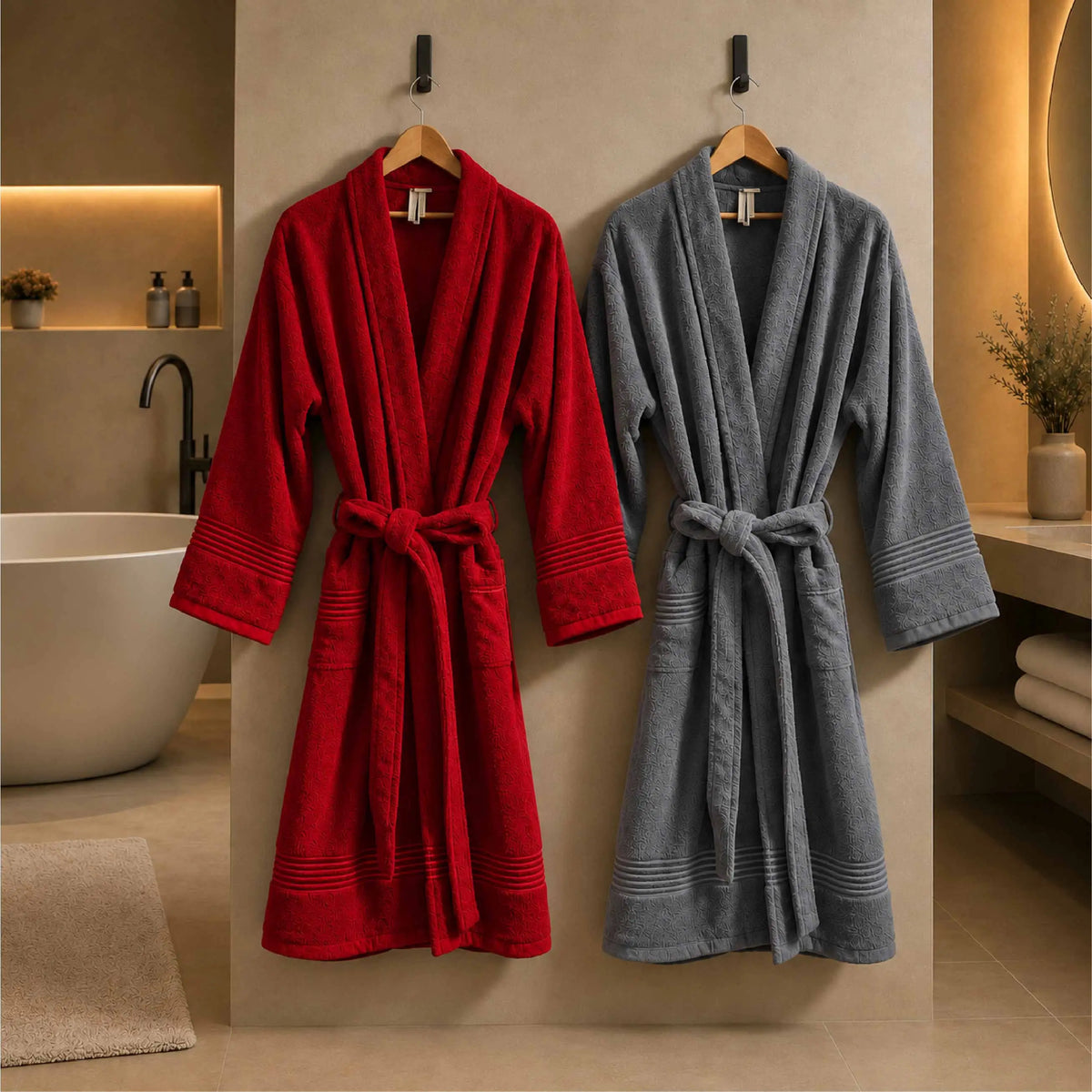 Couple Luxury 450 GSM Bathrobe Hamper