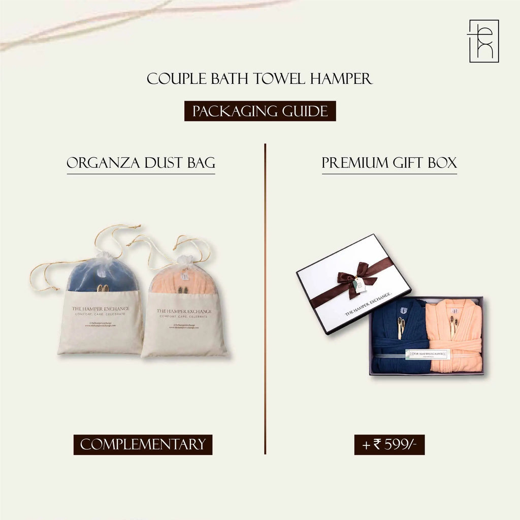 Couple Luxury 450 GSM Bathrobe Hamper