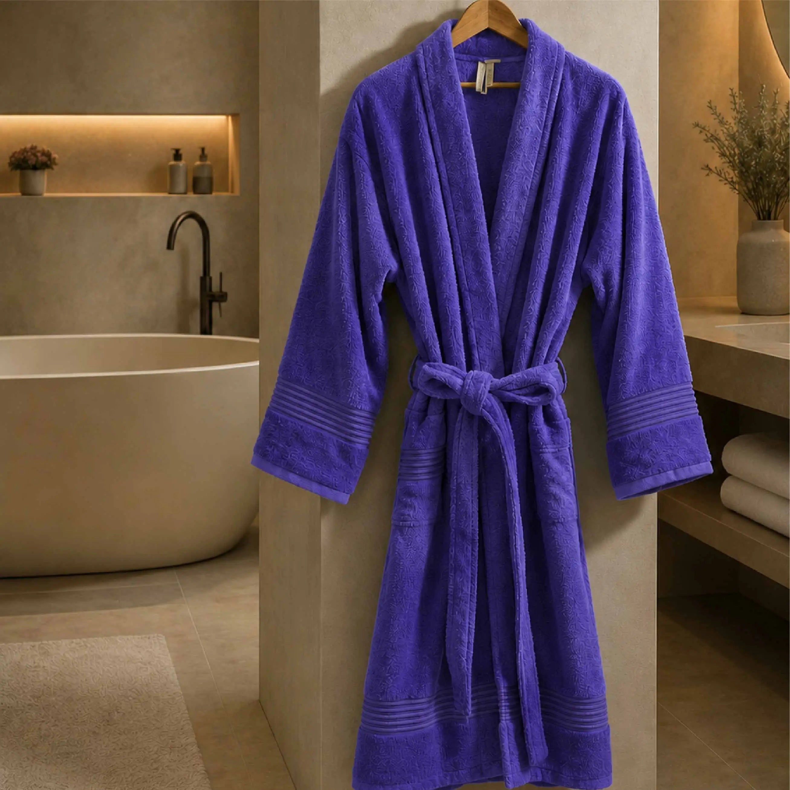 Luxury Single Personalised Bathrobe - 450 GSM