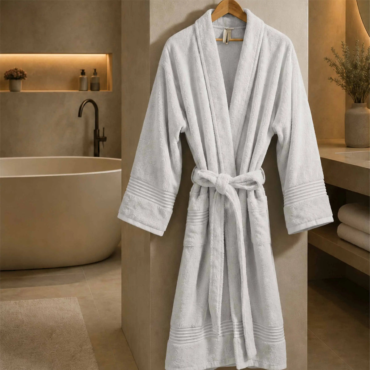 Luxury Single Personalised Bathrobe - 450 GSM
