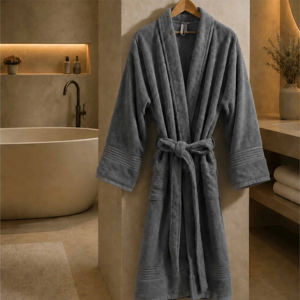 Luxury Single Personalised Bathrobe - 450 GSM