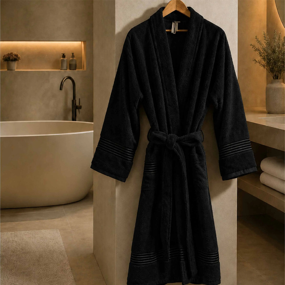 Luxury Single Personalised Bathrobe - 450 GSM