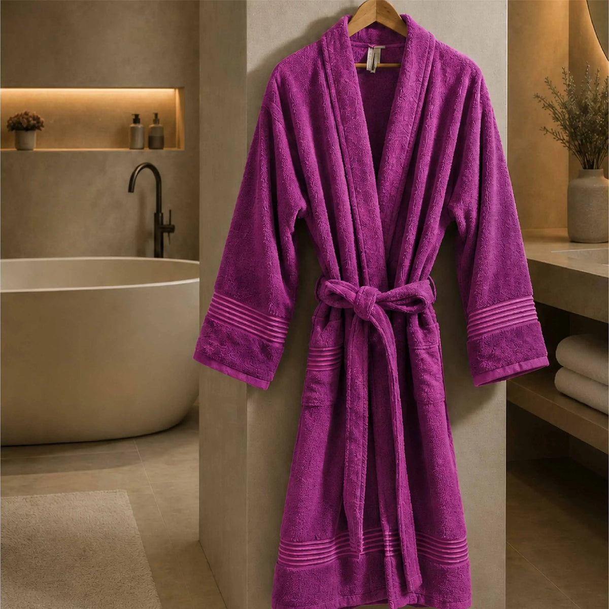 Luxury Single Personalised Bathrobe - 450 GSM