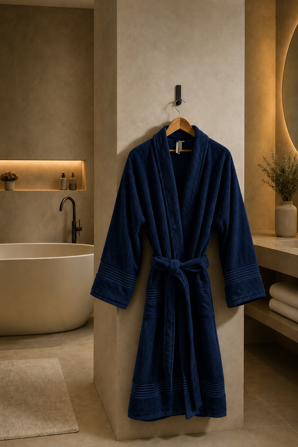 Luxury Single Personalised Bathrobe - 450 GSM