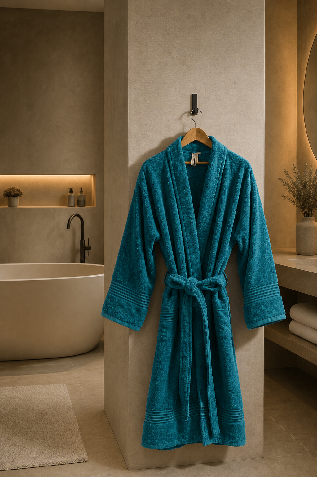 Luxury Single Personalised Bathrobe - 450 GSM