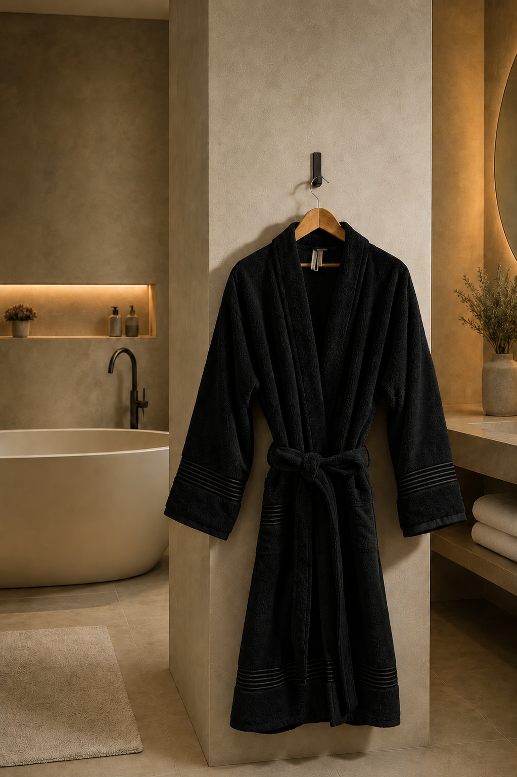 Luxury Single Personalised Bathrobe - 450 GSM