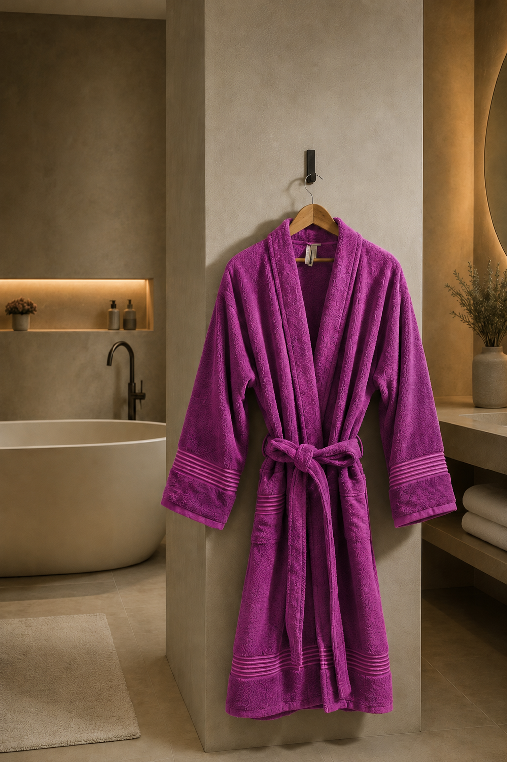 Luxury Single Personalised Bathrobe - 450 GSM