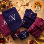 Couple Personalised Bath Hamper - 6 Piece Set for Relaxation.