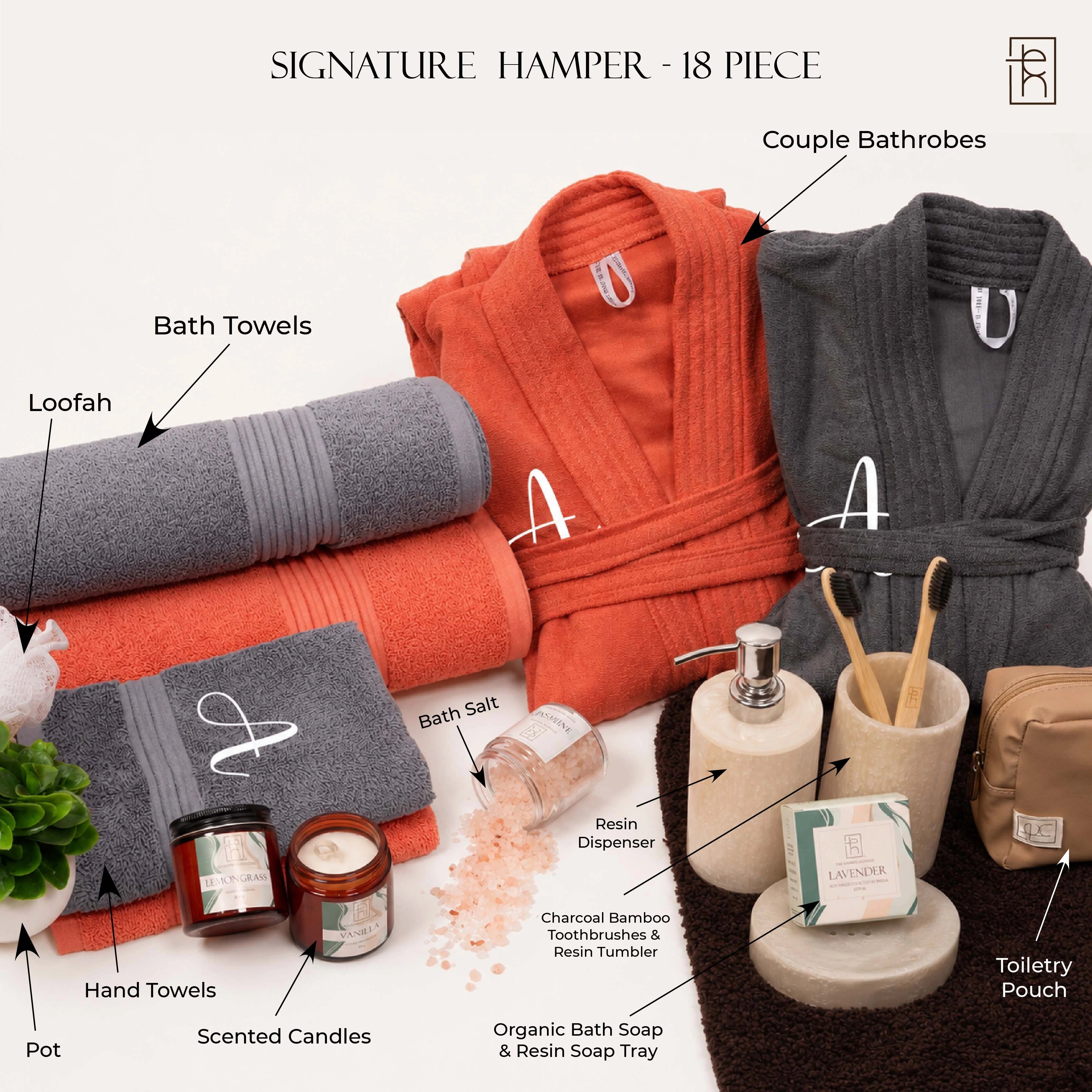 THE's Signature Bath & Spa Hamper | 18 Piece Set