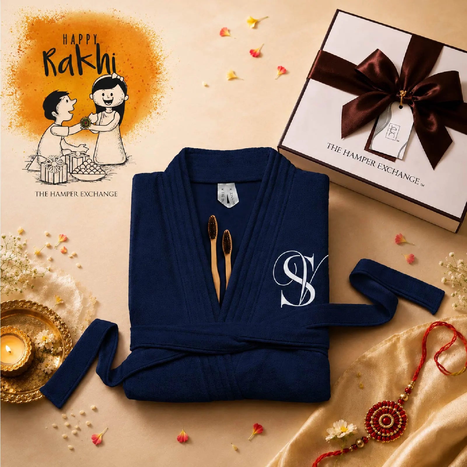 Single Personalised Bathrobe Hamper