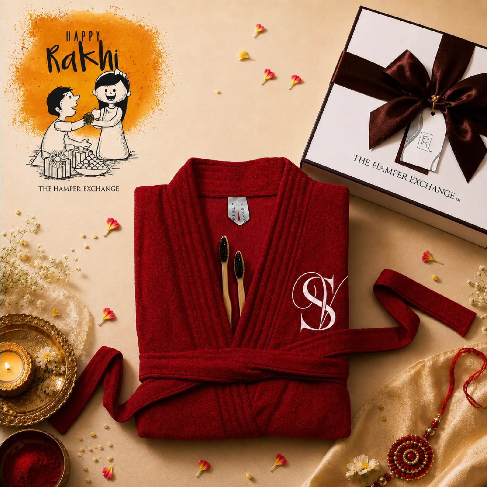 Single Personalised Bathrobe Hamper