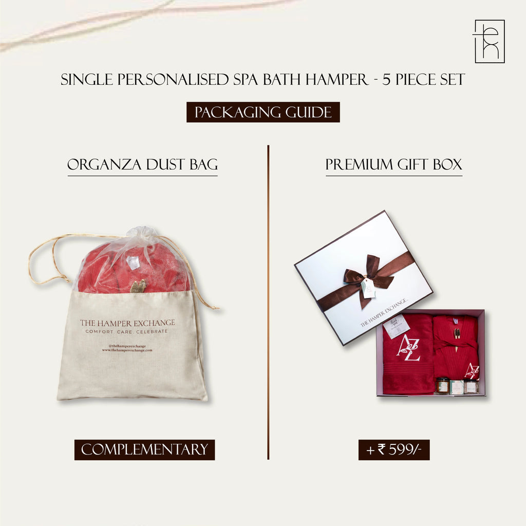 Single Personalised Spa Bath Hamper - 5 Piece Set for a Premium Home Spa Experience
