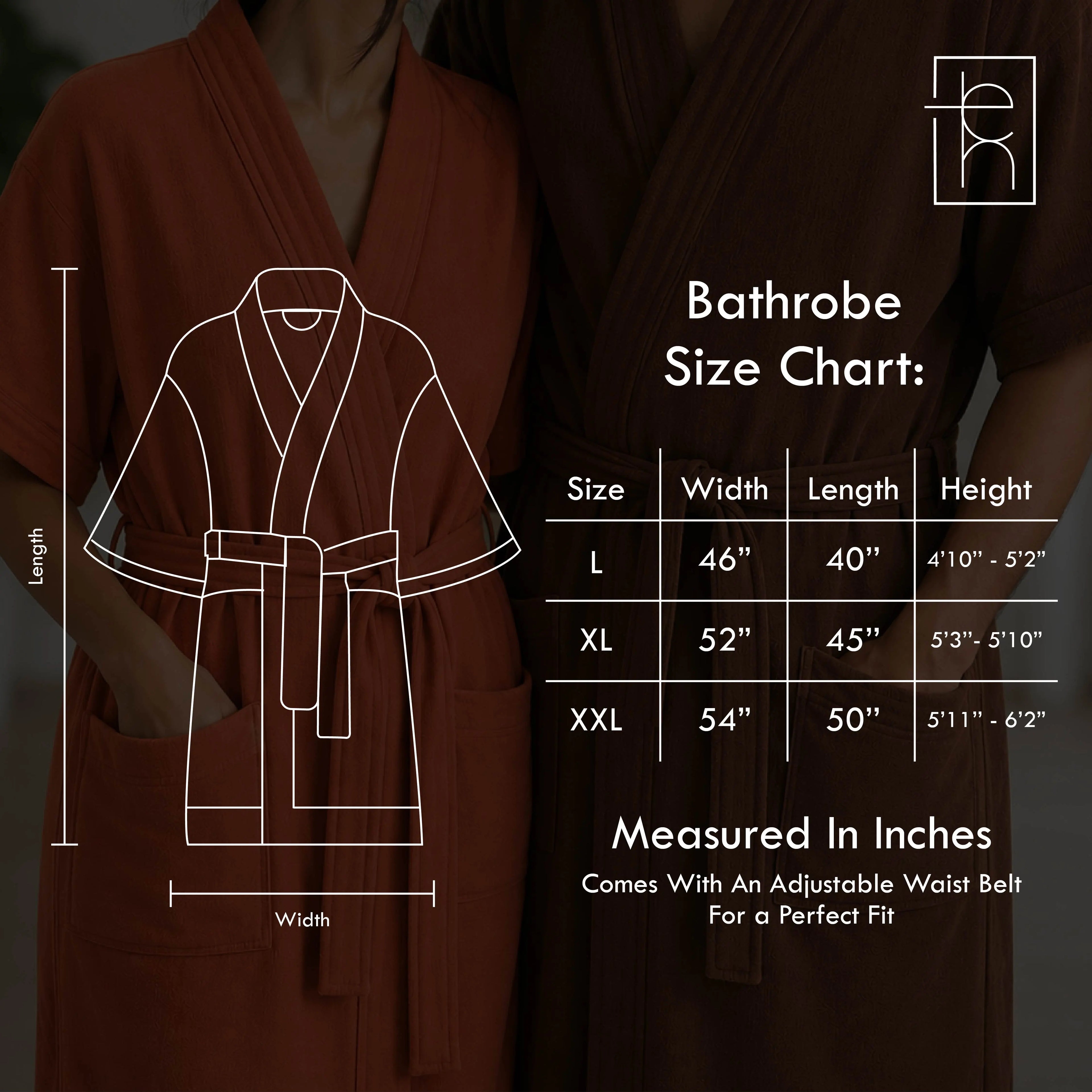 Personalised Couple Bathrobe Hamper - 2 Piece Set