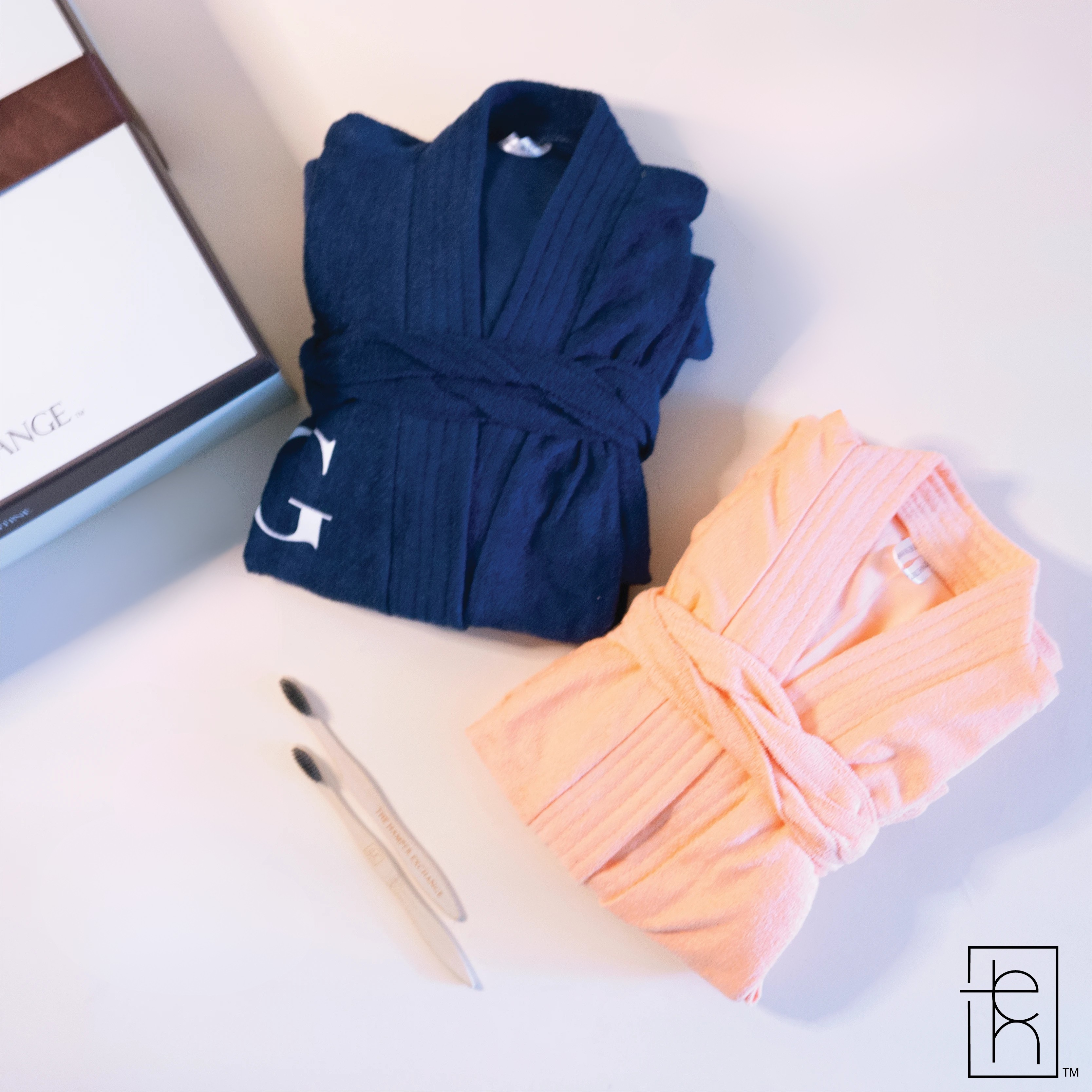 Couple Personalised Bathrobe Hamper | 2 Piece Set