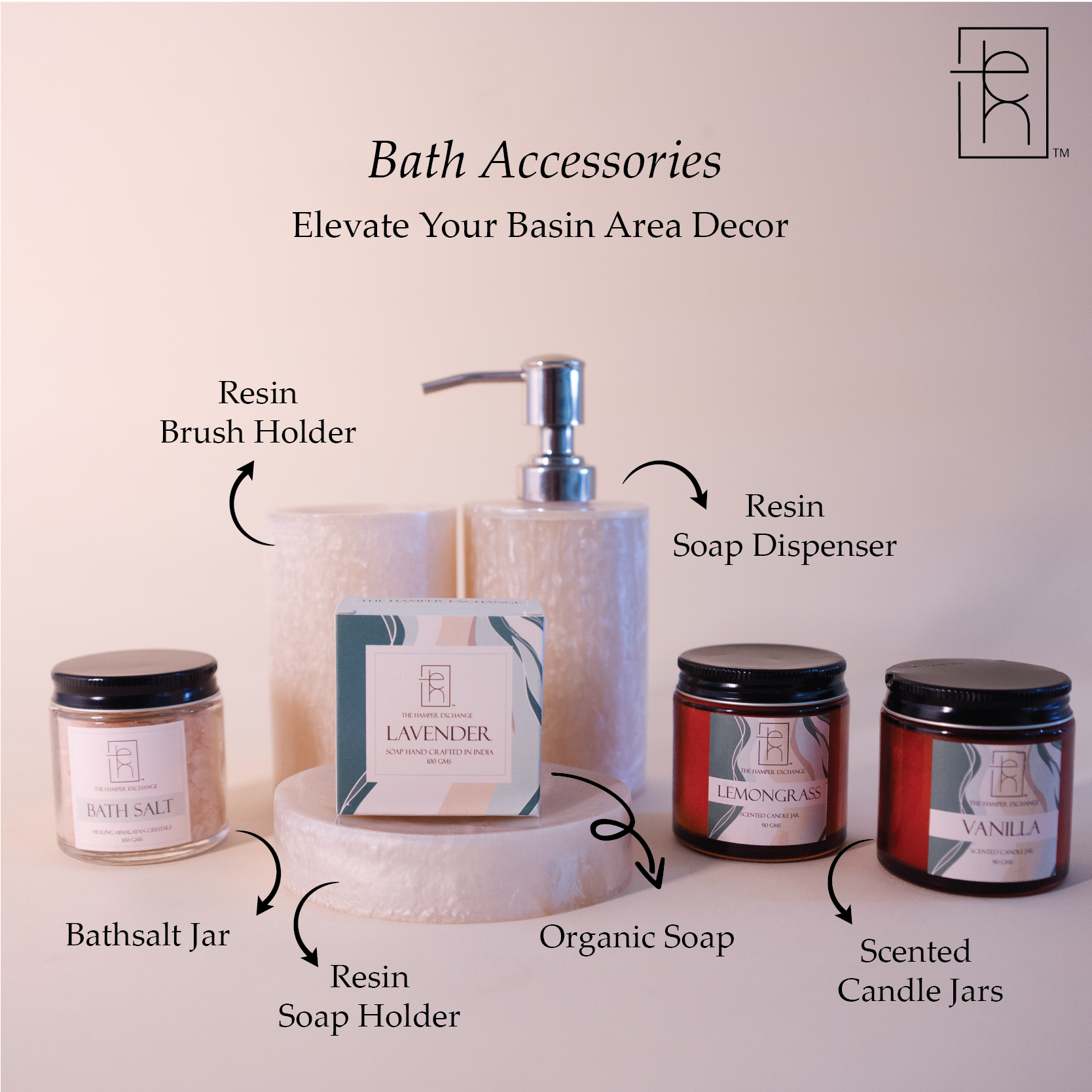 Bath Dispenser Hamper | Bathroom Essentials with Scented Candles