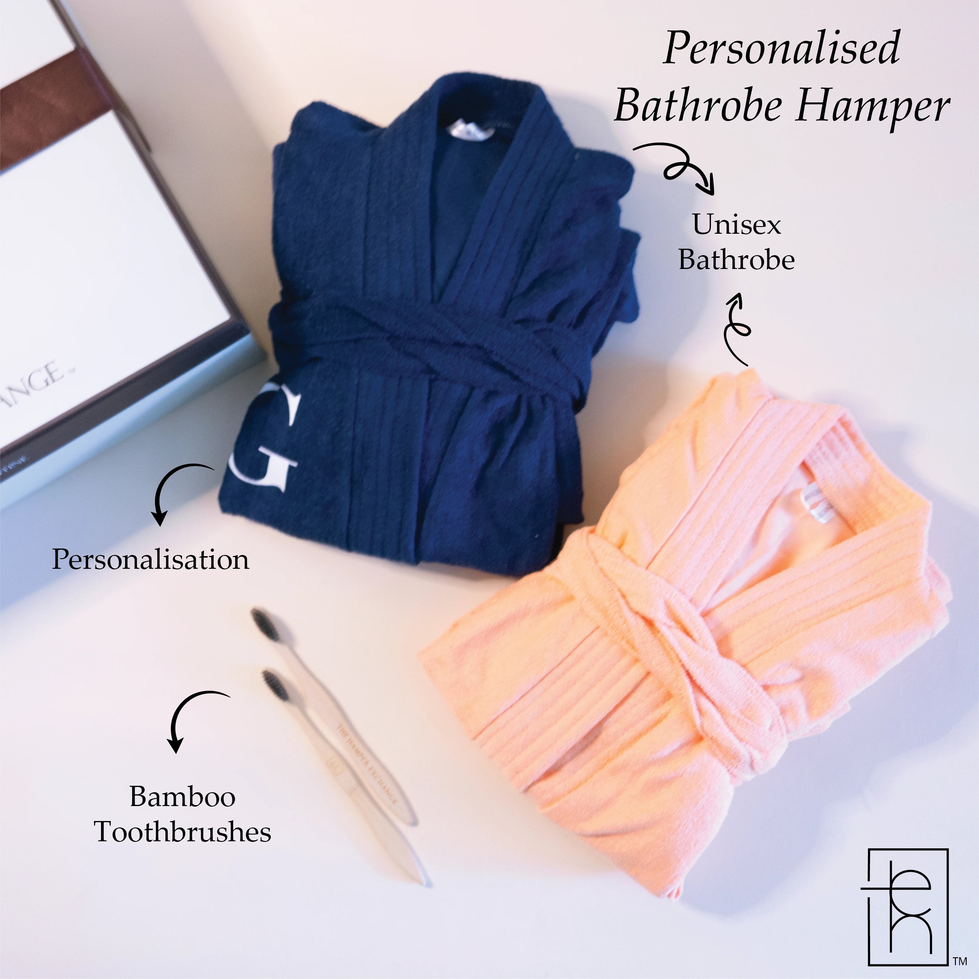 Couple Personalised Bathrobe Hamper | 2 Piece Set